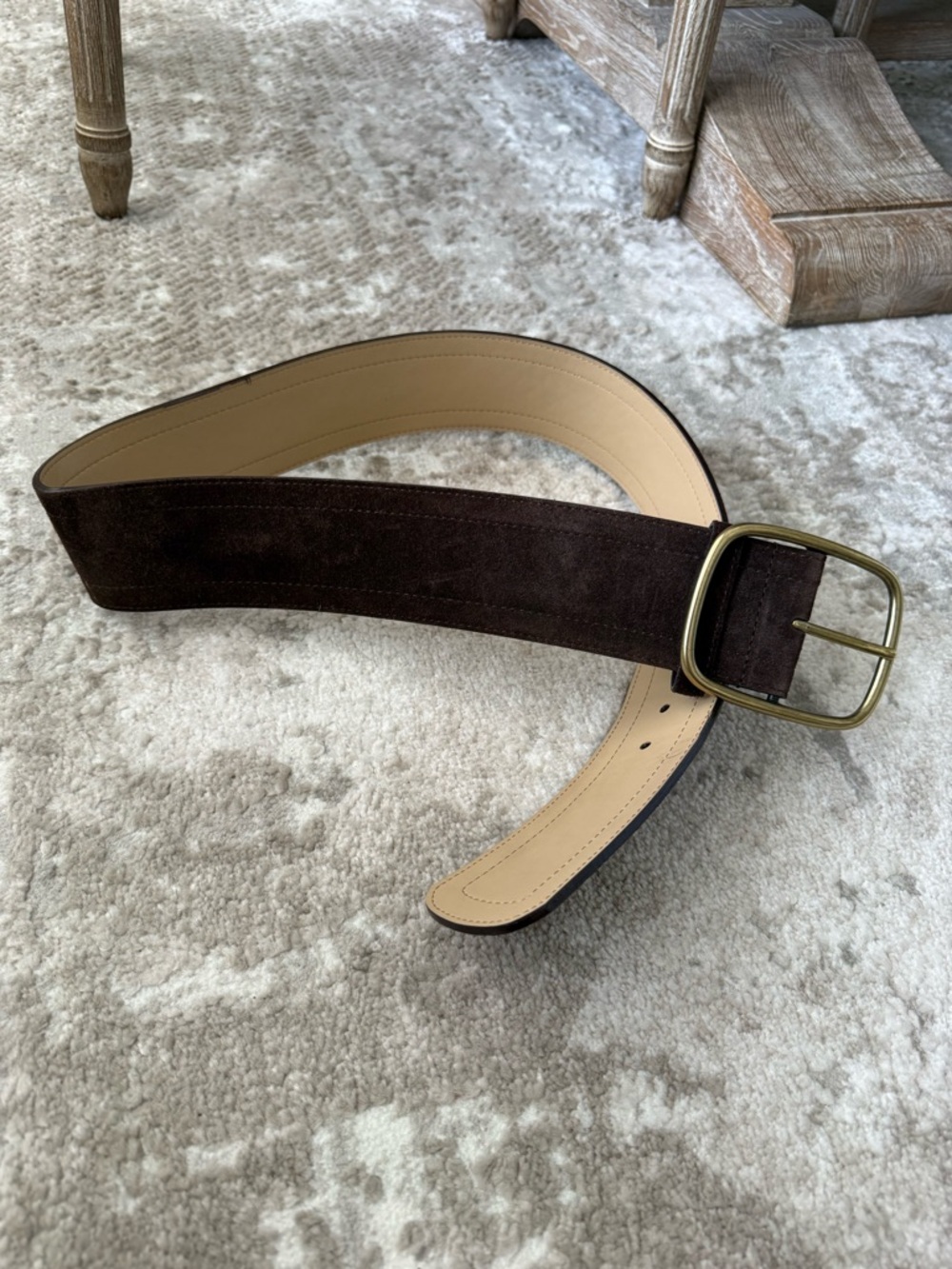 Harold’s Brown Suede Leather Belt